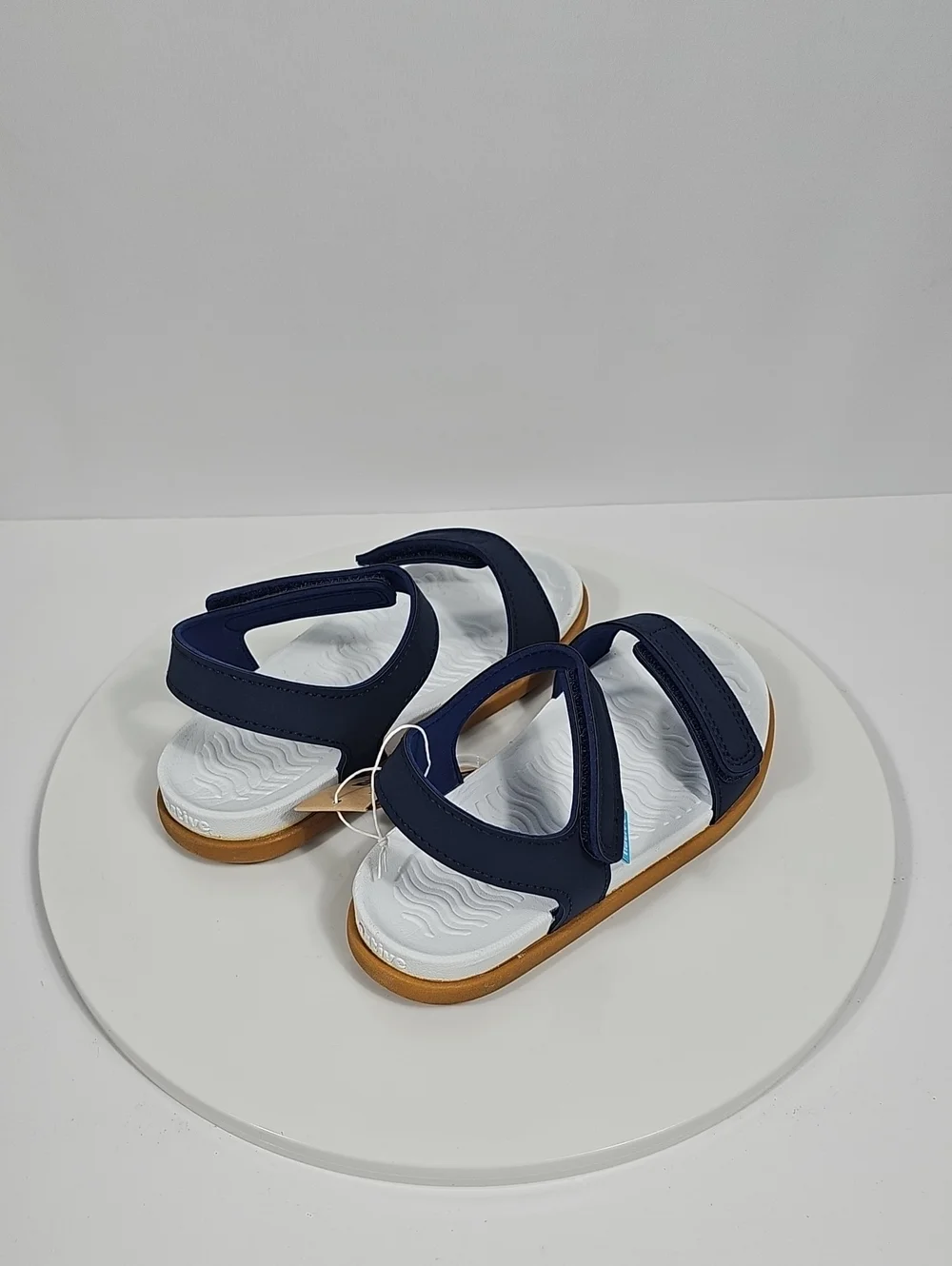 Native Charley Sandals C11 Regatta Blue Hook & Loop EVA NIB Beach Outdoor Travel
